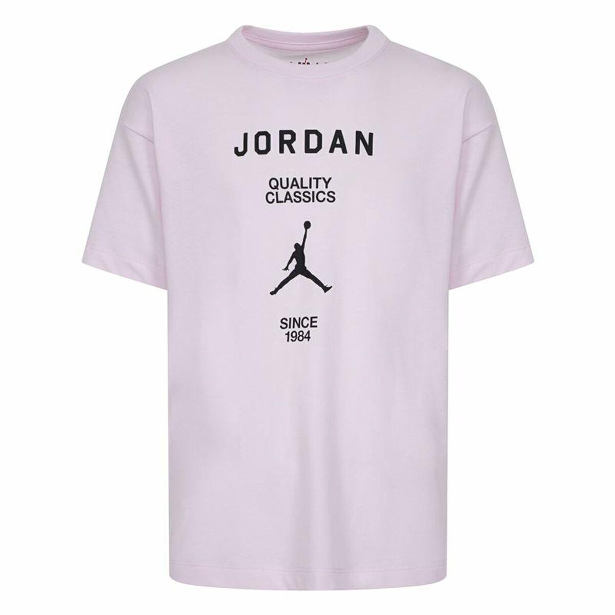 Jordan kortærmet T-shirt til piger - sort/lyserød, 12-13 år