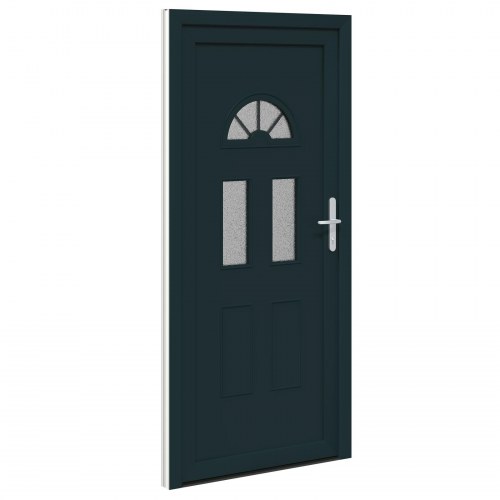 Hoveddør Antracitgrå 98 x 208 cm PVC