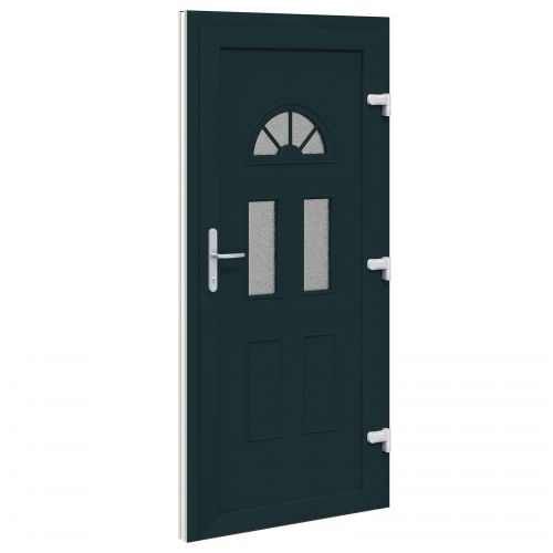 Hoveddør Antracitgrå 98 x 208 cm PVC