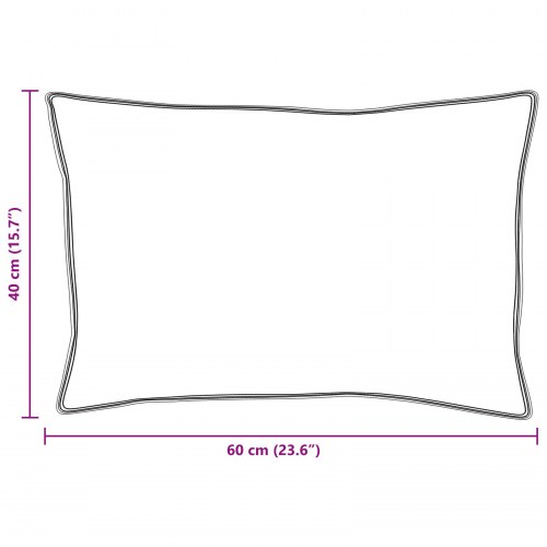 Hovedpude med pude Hvid 40 x 60 cm 130gsm 100% bomuld
