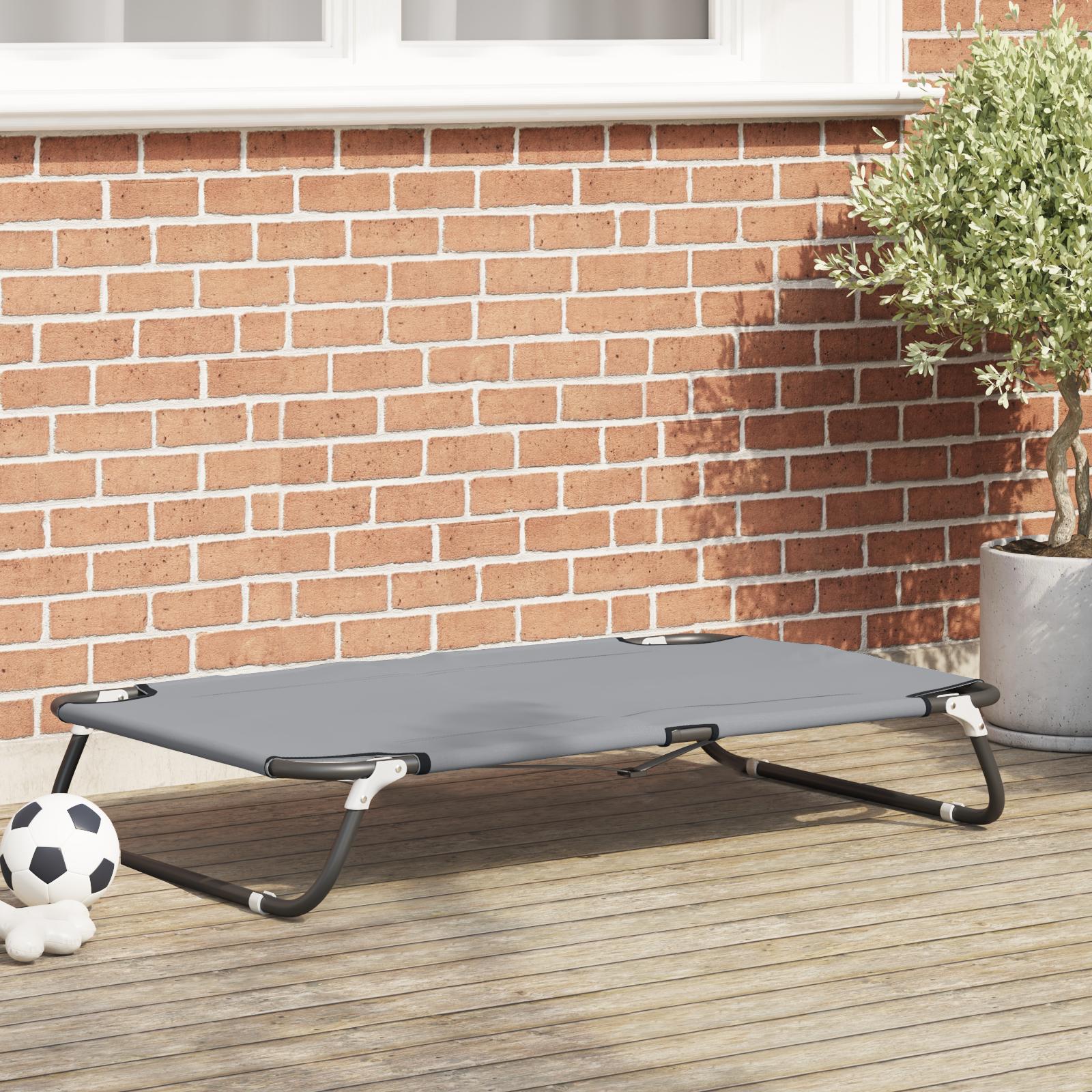 Hundeseng Lysegrå 105 x 65 x 18 cm Oxford Stof og Stål billede
