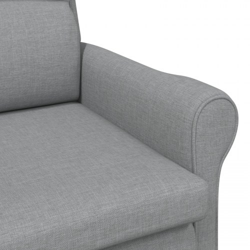Moderne Lænestol Lysegrå Polyesterstof, Træ Medium Ergonomisk