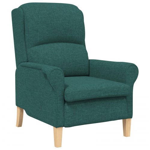 Moderne Lænestol Mørk Grøn Stof, Træ Standard Ergonomisk