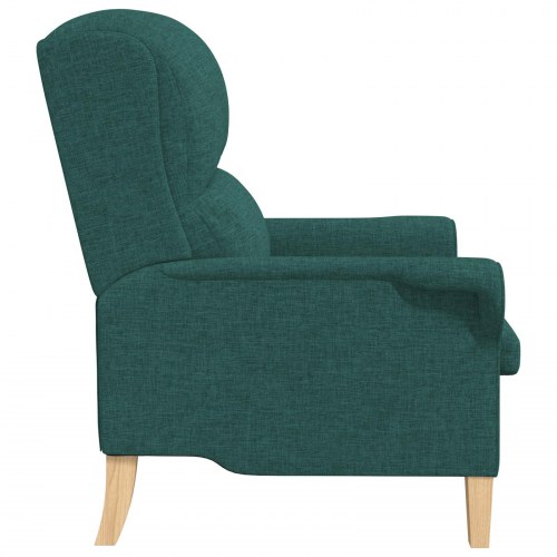 Moderne Lænestol Mørk Grøn Stof, Træ Standard Ergonomisk