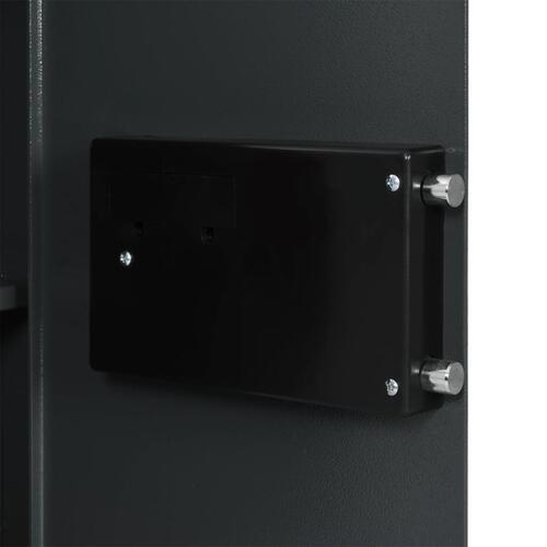 Elektronisk Digital Safe med Hylde Mørkegrå 40x35x60 cm Stål
