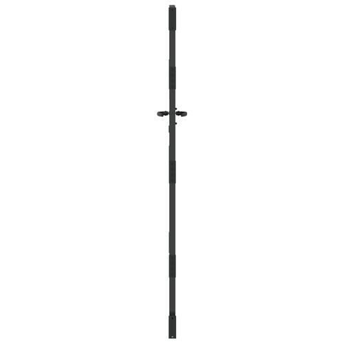 Haveport med lås Sort 105 x 175 cm Pulverlakeret Stål