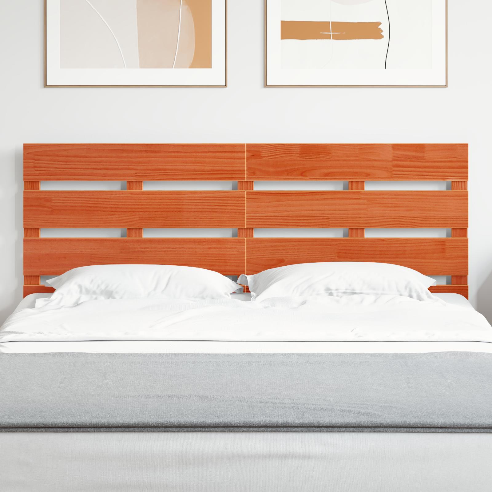 Hovedgærde Brun 140,5 X 3 X 80 Cm Massivt Fyrretræ
