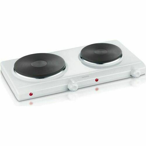 Severin DK 1042 dobbelt kogeplade - 2.500 W, hvid