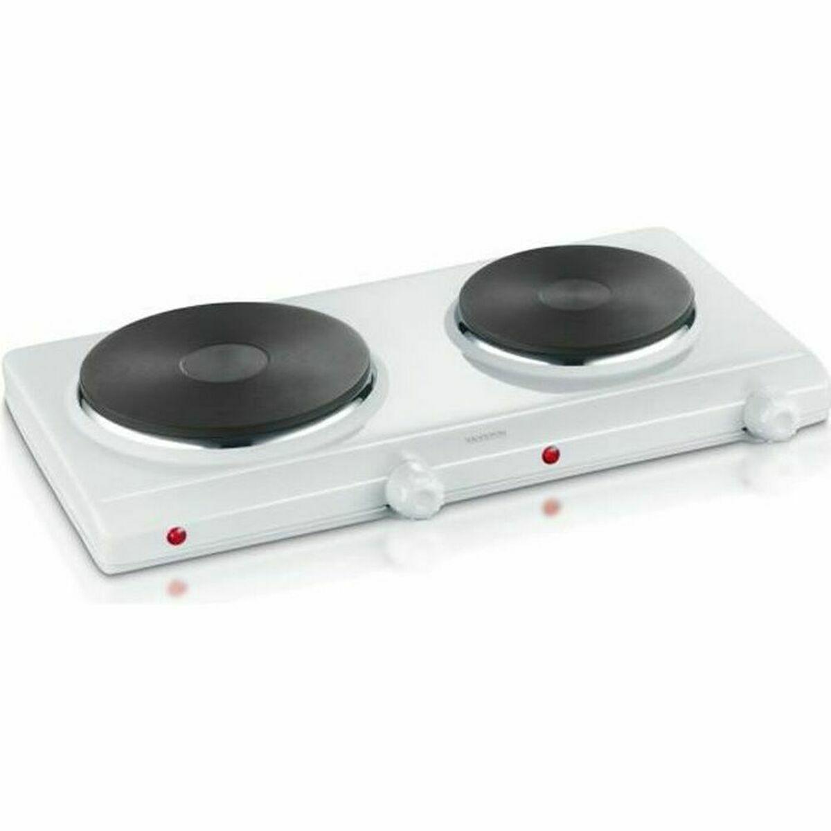 Severin DK 1042 dobbelt kogeplade - 2.500 W, hvid