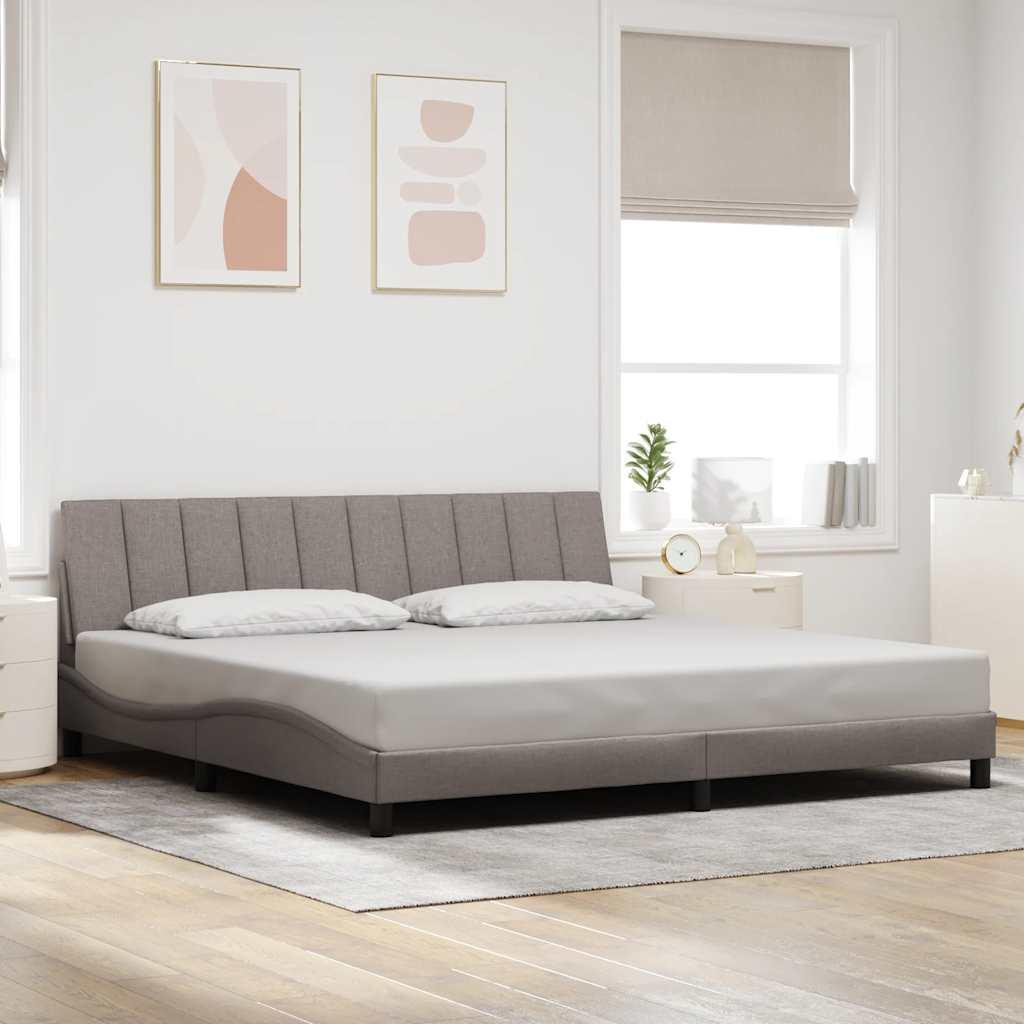 Sengeramme Hanko 200 x 200 cm i stof - gråbrun