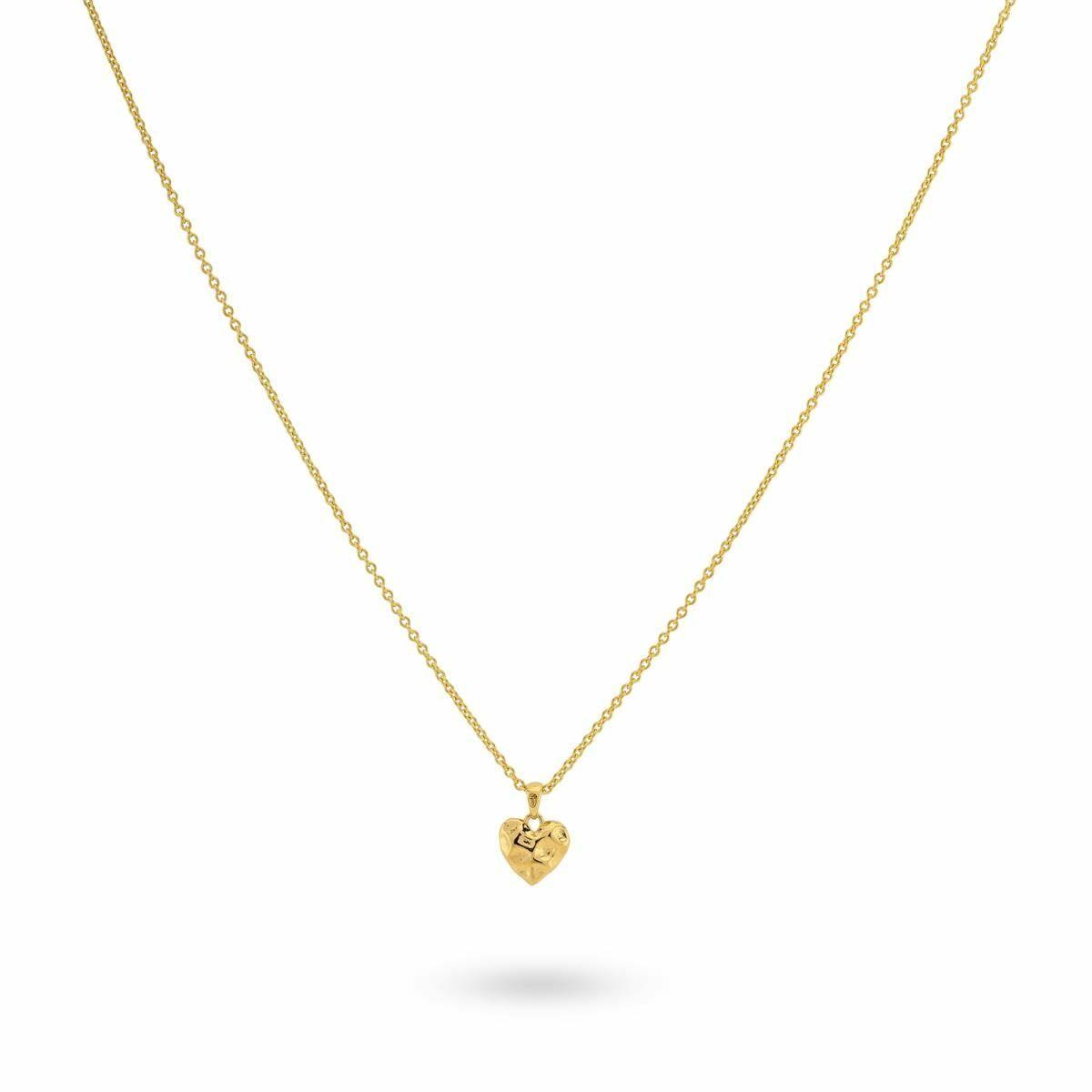 24KAE halskæde til kvinder med hjertevedhæng