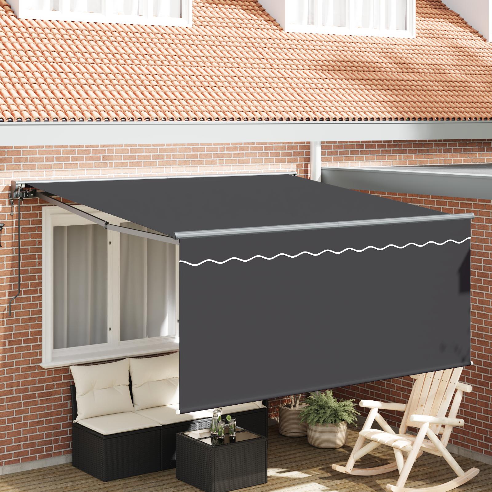 Utrækkelig Markise Grå og antracit 300 x 250 cm billede