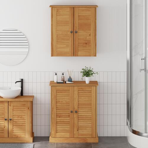 Badeværelsesmøbel sæt med hylde 2 stk Brun 67,5 x 34 x 80 cm