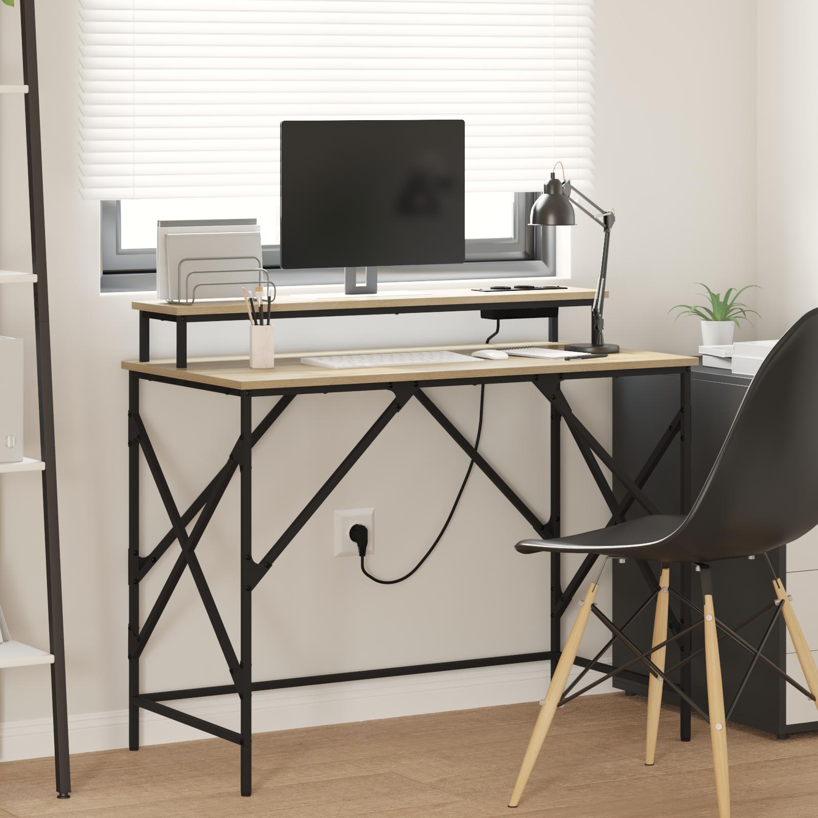 Bord Sonoma-eg 100 x 50 x 86.5 cm Konstrueret træ billede