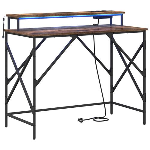 Bord Røget eg 100 x 50 x 86.5 cm Konstrueret træ