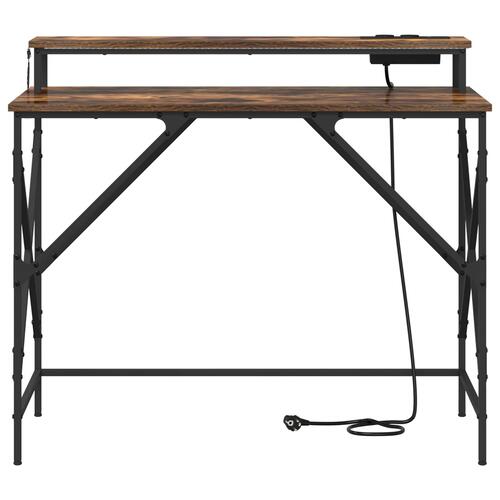 Bord Røget eg 100 x 50 x 86.5 cm Konstrueret træ