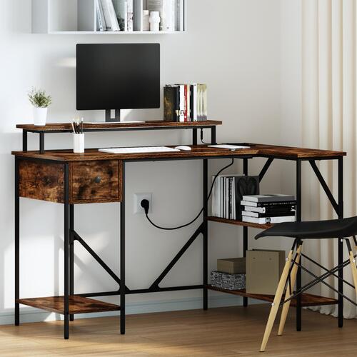 Bord Røget eg 120 x 79 x 86.5 cm Konstrueret træ