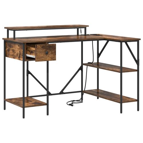 Bord Røget eg 120 x 79 x 86.5 cm Konstrueret træ