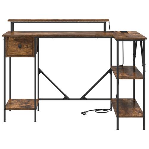Bord Røget eg 120 x 79 x 86.5 cm Konstrueret træ