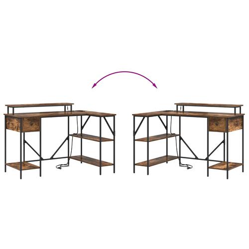 Bord Røget eg 120 x 79 x 86.5 cm Konstrueret træ
