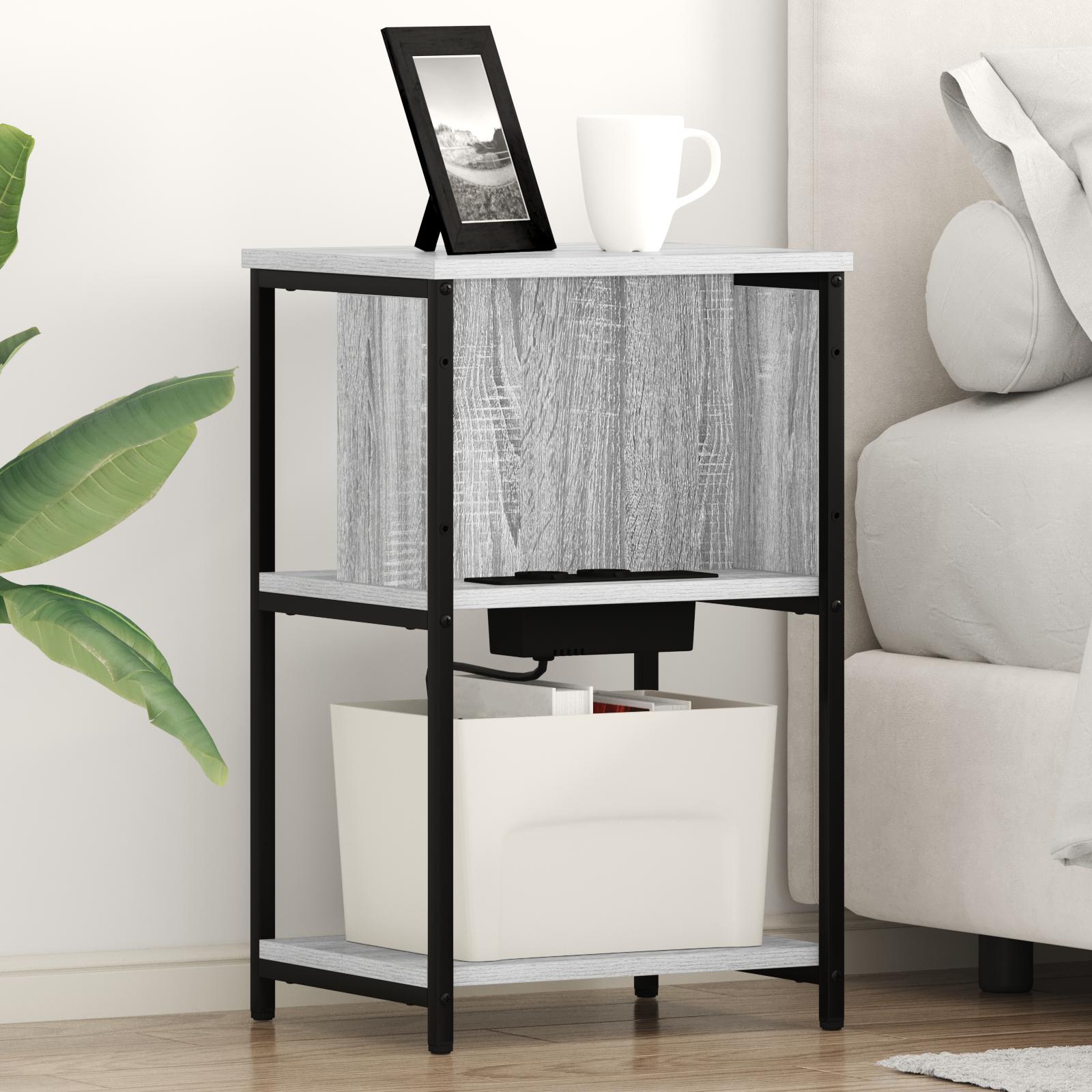 Natskab 2 stk Grå sonoma-eg 38 x 31 x 61 cm Konstrueret træ