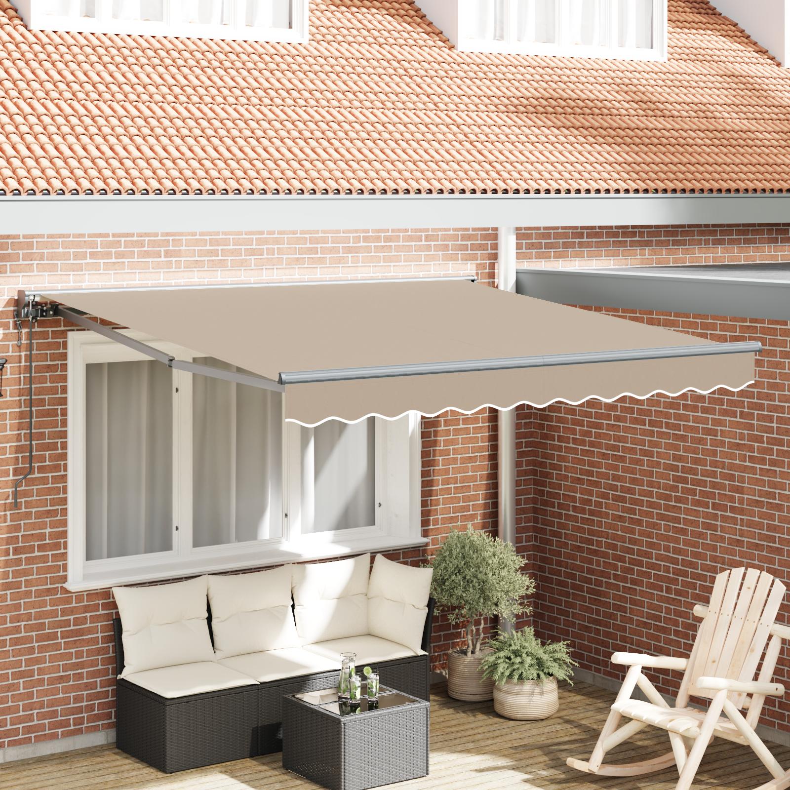 Utrækkelig Markise Beige 300x250 cm Stof billede