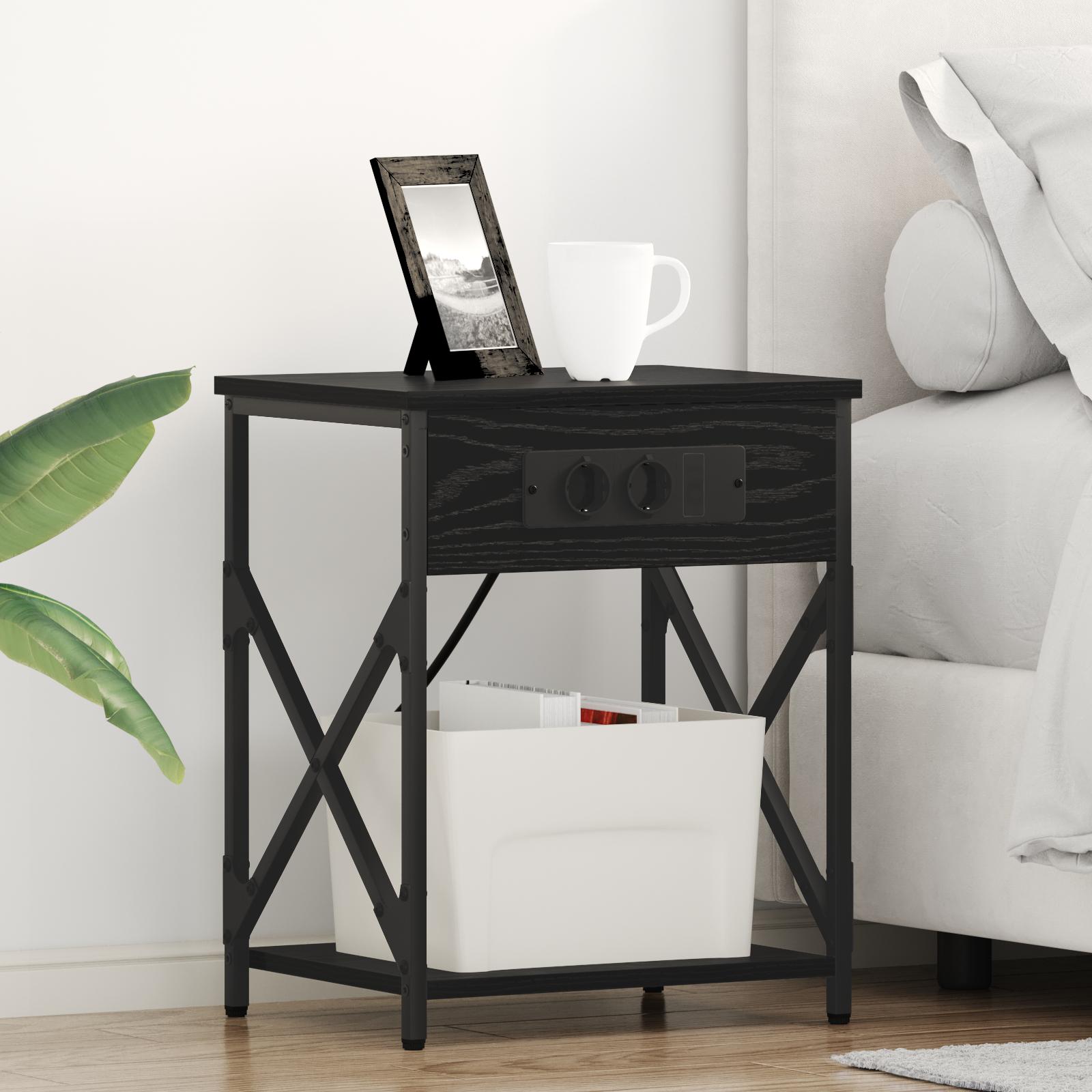 Natskab Sort Eg 41 x 31 x 51 cm Konstrueret træ