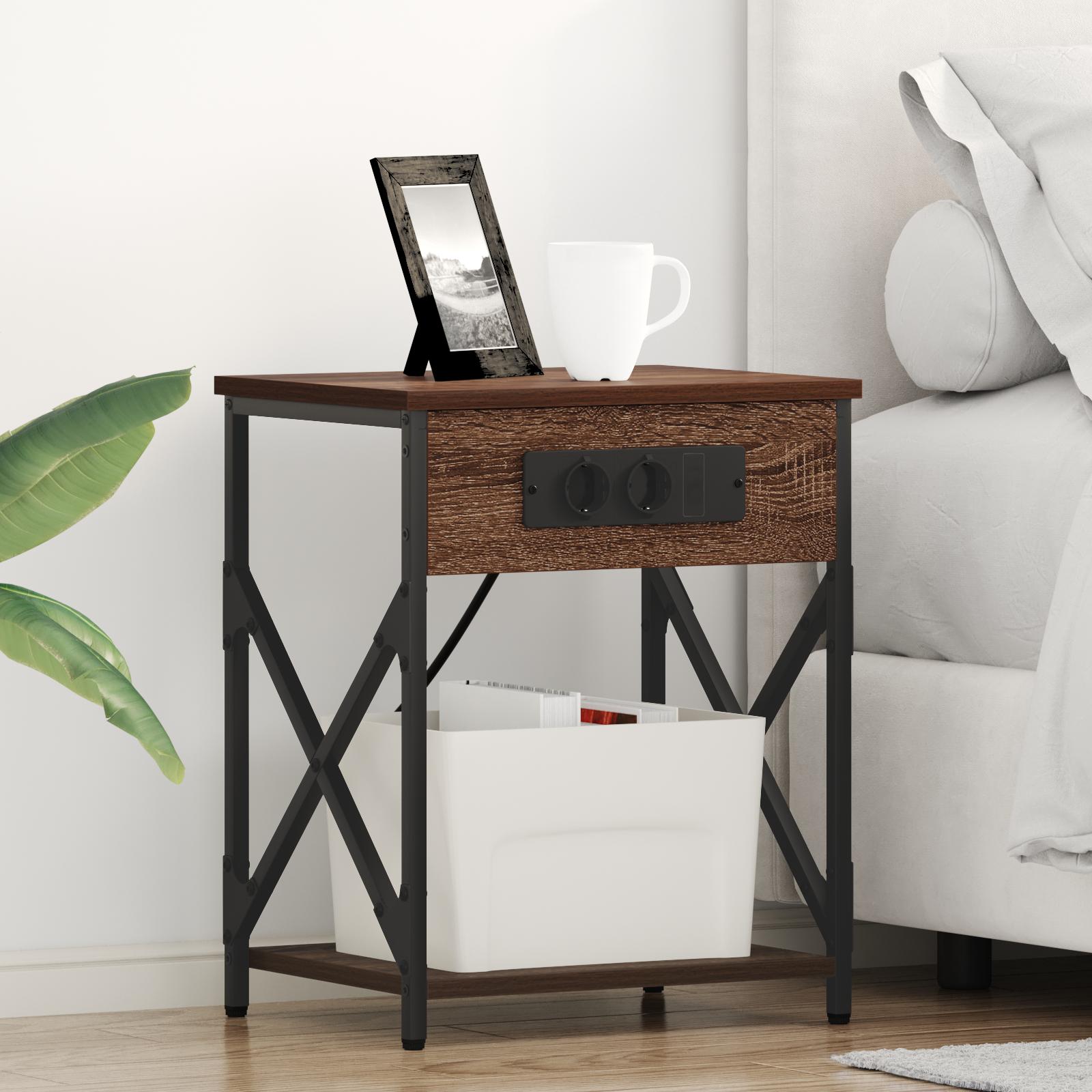 Natskab Brun egetræ 41 x 31 x 51 cm Konstrueret træ