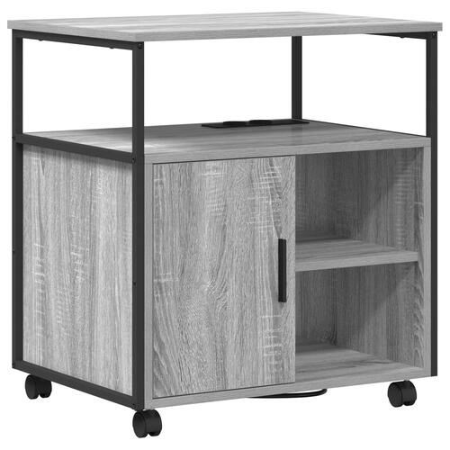 Kontorskab Grå sonoma-eg 60 x 46 x 67 cm Konstrueret træ