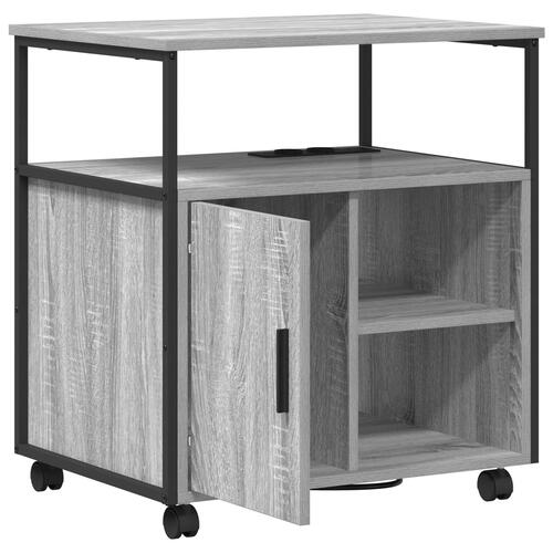Kontorskab Grå sonoma-eg 60 x 46 x 67 cm Konstrueret træ