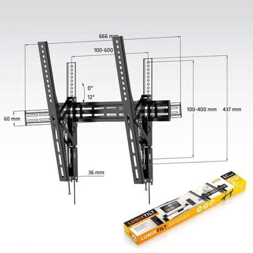 Fastsat TV støtte Axil 0571E 32"-65" 35 Kg Sort