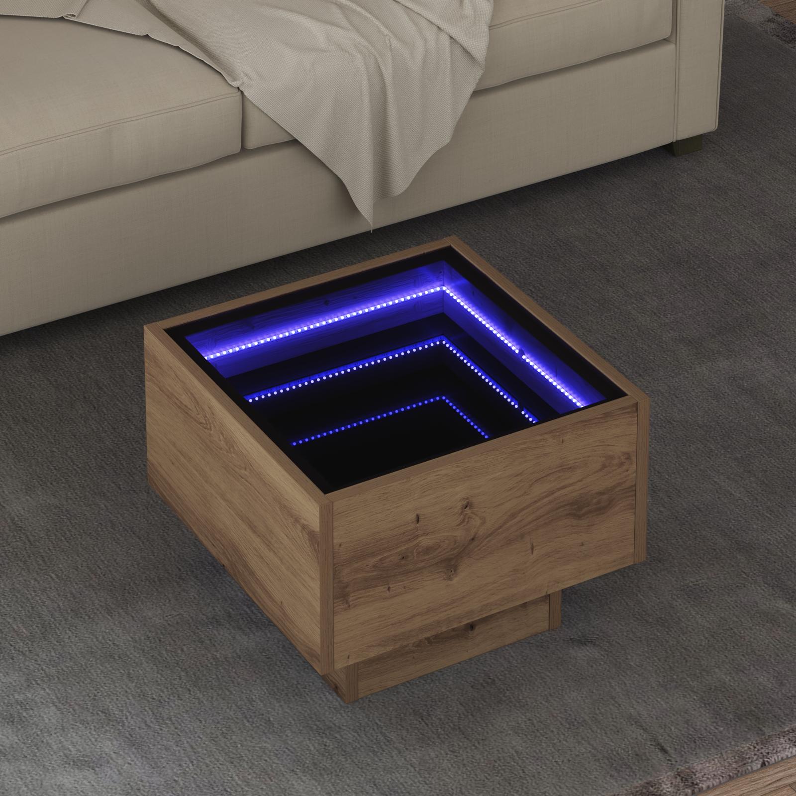 Sidebord artisan eg 40 x 40 x 30 cm Konstrueret træ