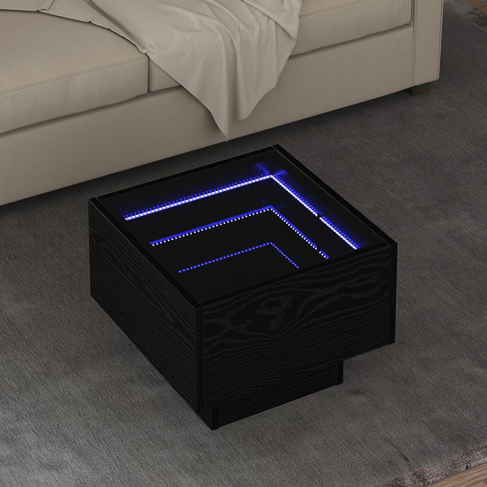 Sidebord Sort eg 40 x 40 x 30 cm Konstrueret træ