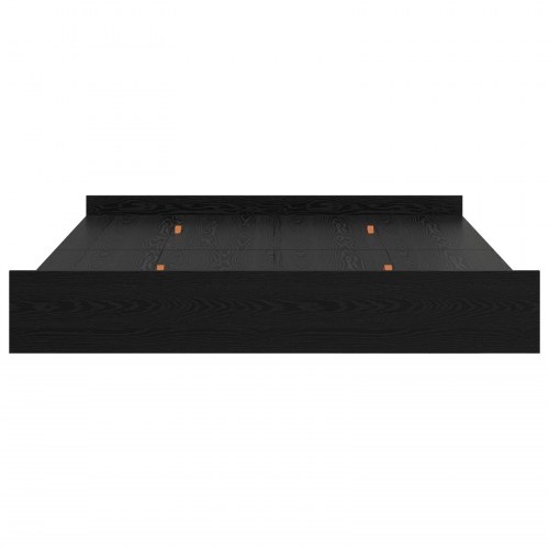 Sengeramme med opbevaring Sort eg 180 x 200 cm Konstrueret træ