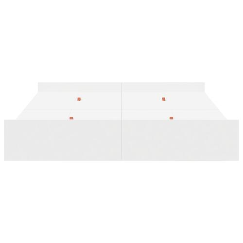 Seng med opbevaring med skuffe med hovedgærde med opbevaring Hvid 160 x 200 cm