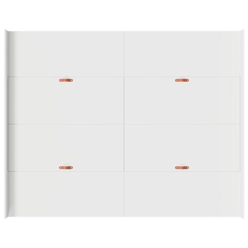 Seng med opbevaring med skuffe med hovedgærde med opbevaring Hvid 160 x 200 cm