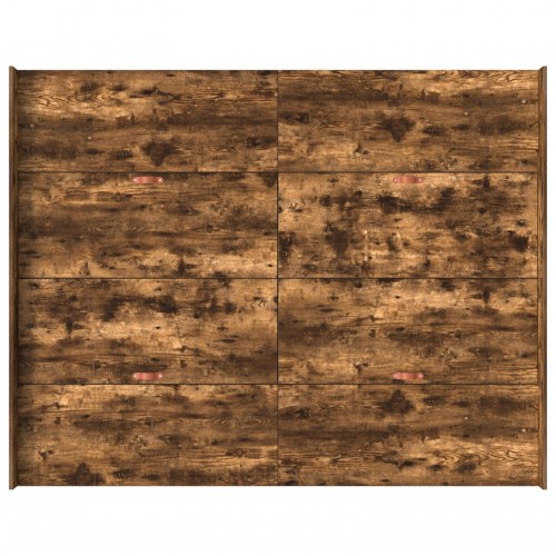 Sengeramme med opbevaring Røget eg 160 x 200 cm Konstrueret træ