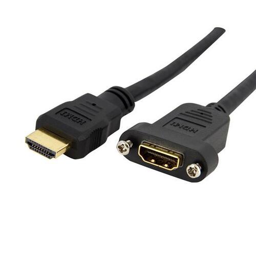 HDMI-kabel Startech HDMIPNLFM3 Sort