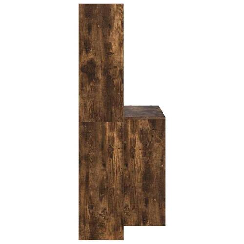 Bord med hylde Røget eg 138.5 x 55 x 143 cm Konstrueret træ
