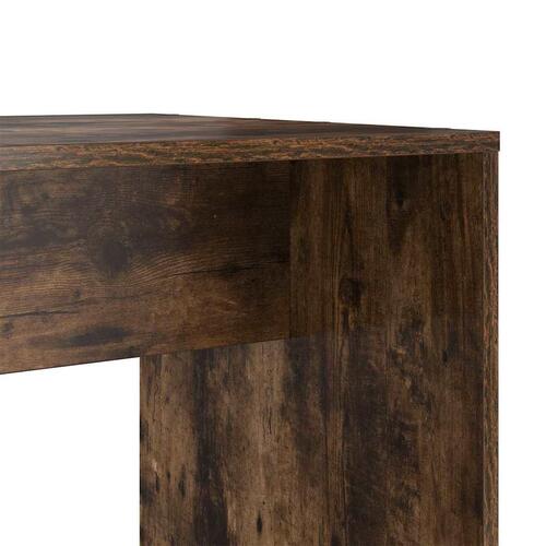 Bord med hylde Røget eg 138.5 x 55 x 143 cm Konstrueret træ