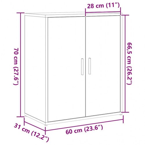 Highboard 2 stk artisan eg 60 x 31 x 70 cm Konstrueret træ