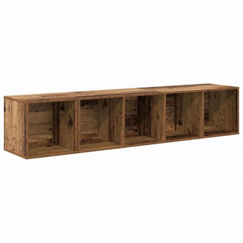 TV Skab Sæt med opbevaring 2 stk Gammelt træ 37 x 37 x 142.5 cm