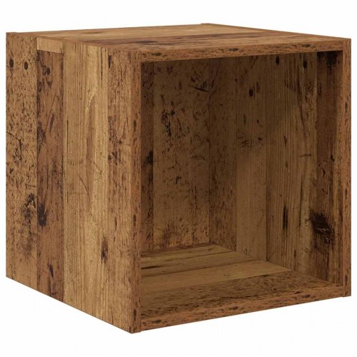 TV Skab Sæt med opbevaring 2 stk Gammelt træ 37 x 37 x 142.5 cm