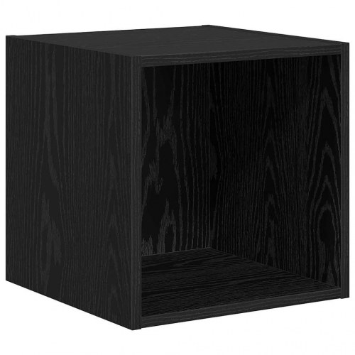 TV Skab Sæt 2 stk Sort eg 37 x 37 x 142.5 cm Konstrueret træ