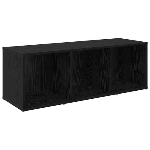 TV-skab med hylde 4 stk Sort Eg 37 x 35 x 107.5 cm Ingeniørtræ
