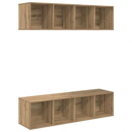 TV-møbelsæt 2 stk artisan eg 37 x 37 x 142.5 cm Konstrueret træ