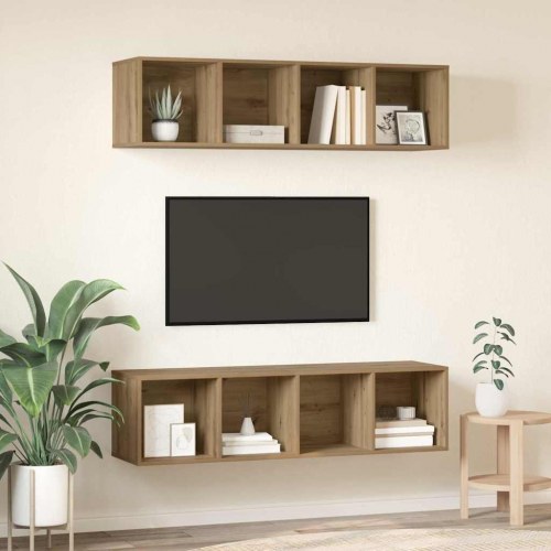 TV-møbelsæt 2 stk artisan eg 37 x 37 x 142.5 cm Konstrueret træ