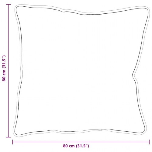 Hovedpude Hvid 80 x 80 cm