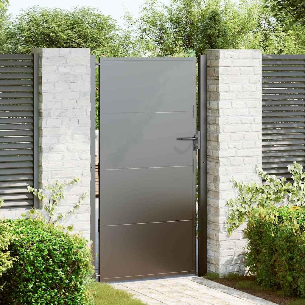 Haveport, Haveport 105x200 cm Corten Stål Sort 100 x 200 cm billede