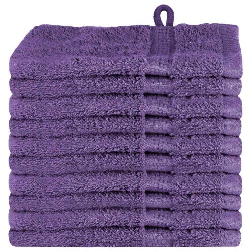 Vaskeklude 10 stk Violet 15 x 21 cm Bomuld